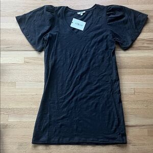 Leallo Grey Cotton Mini Dress, S, NWT